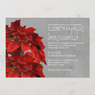 Poinsettias Wedding Invitations