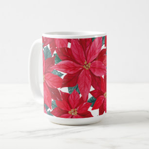Poinsettias Winter Shelter  Coffee Mug