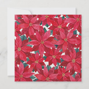 Poinsettias Winter Shelter Holiday Card
