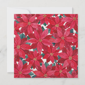 Poinsettias Winter Shelter Holiday Card