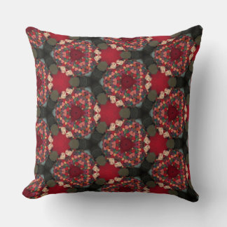Poinsietta Trifecta  Abstract Design.ll Cushion