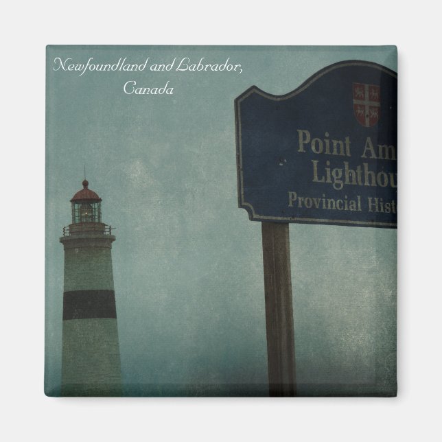 Point Amour Lighthouse, Newfoundland and Labrador Magnet (Front)
