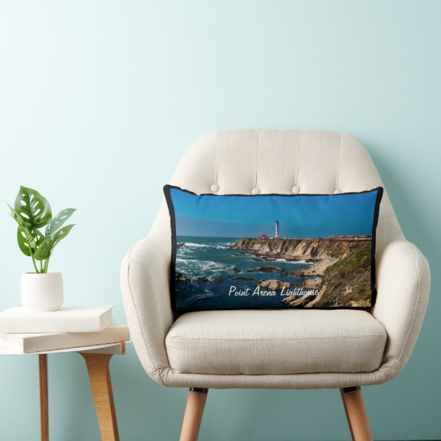 Point Arena Lighthouse Scenic   Lumbar Cushion (Chair)