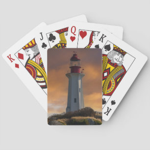 Point Atkinson Lighthouse at sunset Playing Cards