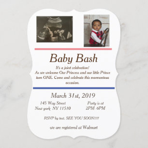 point baby shower and birthday invite