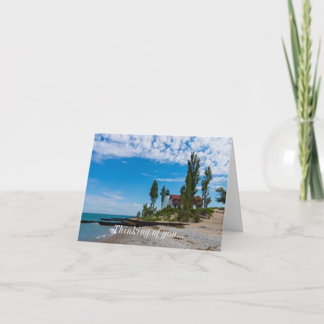 Point Betsie Light Thinking Of You Card (Front)