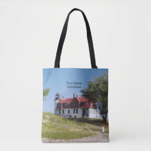 Point Betsie Lighthouse all over tote bag