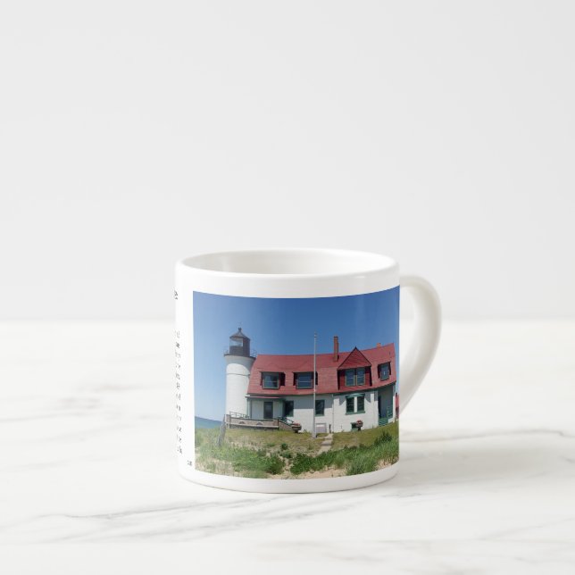 Point Betsie Lighthouse history espresso mug (Front Right)