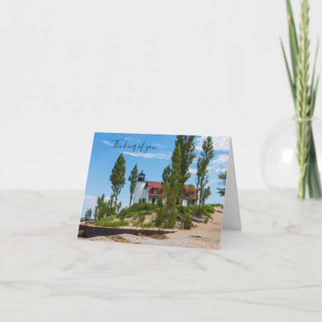 Point Betsie Lighthouse Thinking Of You Card (Front)