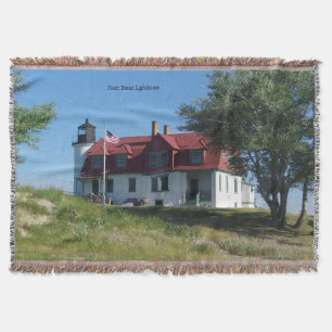 Point Betsie Lighthouse throw blanket
