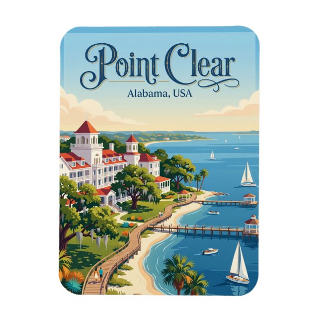 Point Clear Alabama Magnet (Vertical)