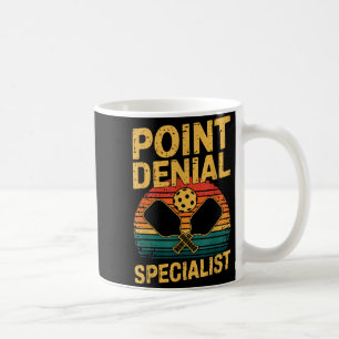 Point denial specialist pickleball funny pickle coffee mug