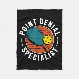 Point denial specialist pickleball funny pickle fleece blanket