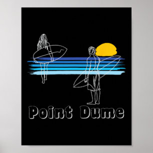 Point Dume Surfing Beach Surf Guy Girl  Poster