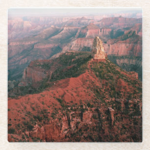 Point Imperial and Mount Hayden at Sunset Glass Coaster