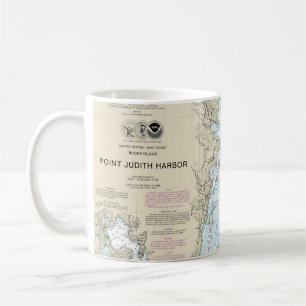 Point Judith Harbor Nautical Chart 13219 Coffee Mug