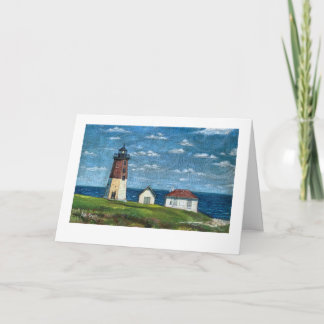 Point Judith Lighthouse in Narragansett, RI 7x5 Card