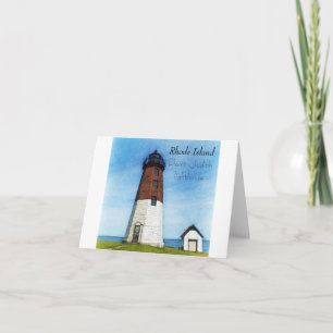 Point Judith lighthouse Rhode Island Card