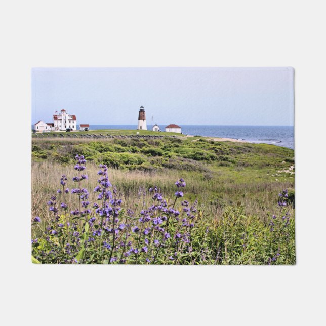 Point Judith Lighthouse, Rhode Island Door Mat (Front)