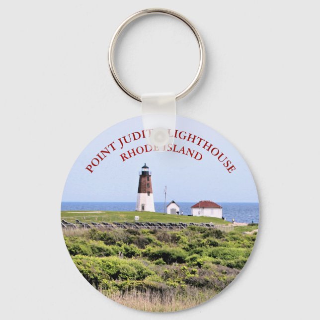 Point Judith Lighthouse, Rhode Island Keychain (Front)
