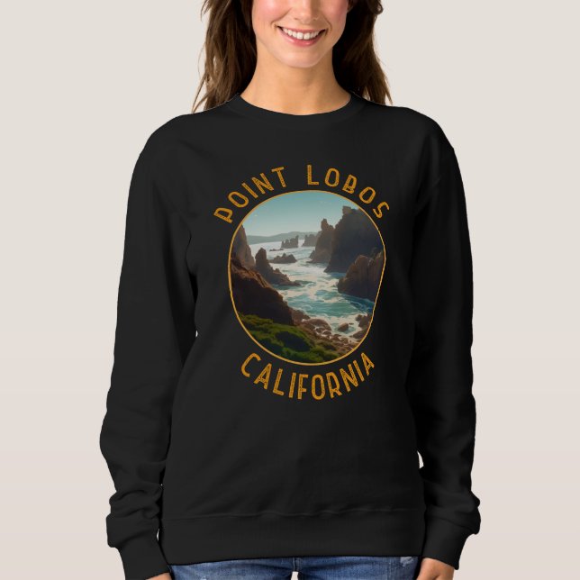 Point Lobos California Distressed Circle Sweatshirt (Front)