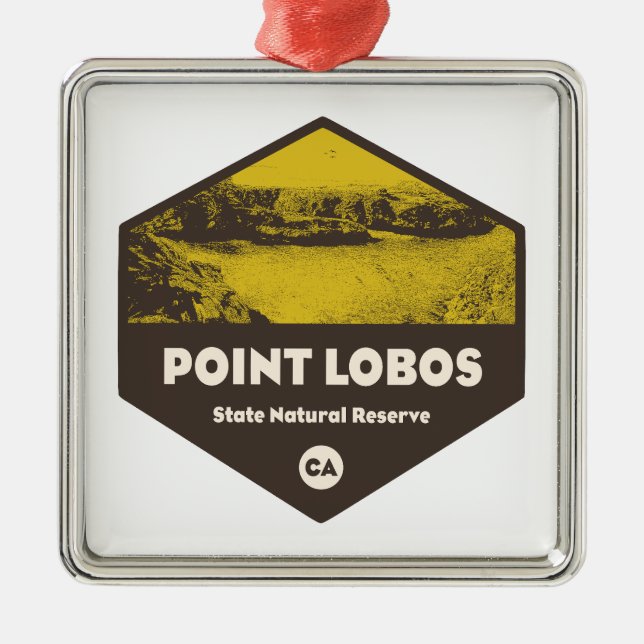 Point Lobos State Natural Reserve California Metal Ornament (Front)