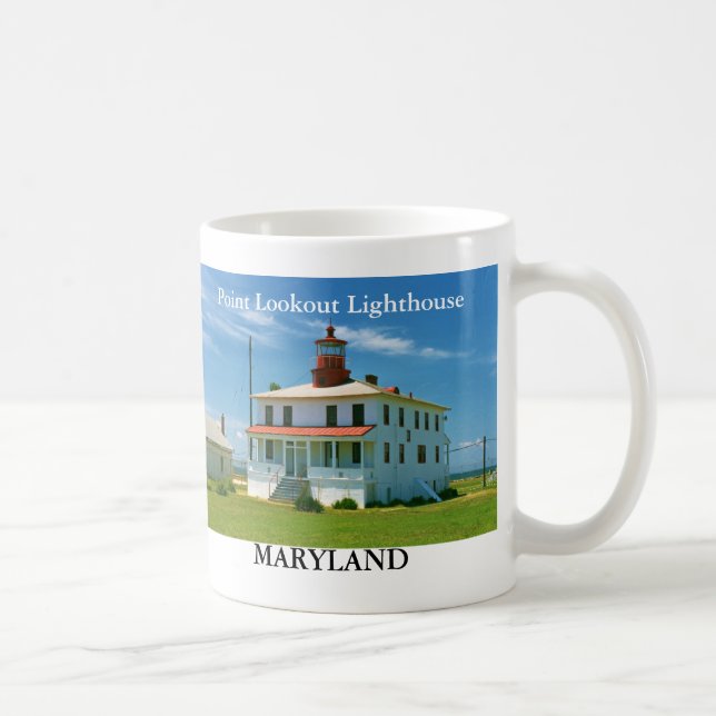 Point Lookout Lighthouse, Maryland Mug (Right)
