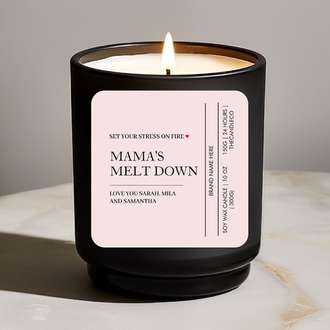 Point Mama Melt Down | Funny Candle Square Sticker (Creator Uploaded)