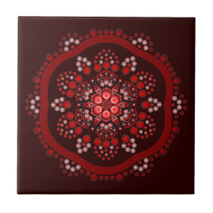 Point painting meets Mandala 18-1 Ceramic Tile