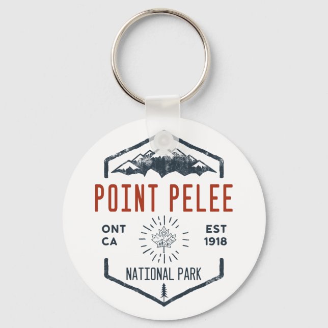 Point Pelee National Park Canada Distressed  Key Ring (Front)
