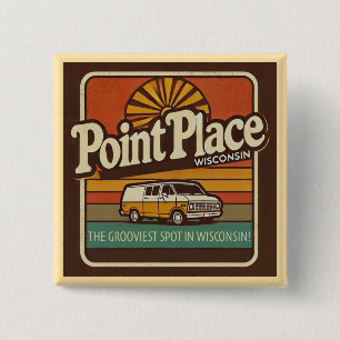 Point Place Wisconsin 15 Cm Square Badge