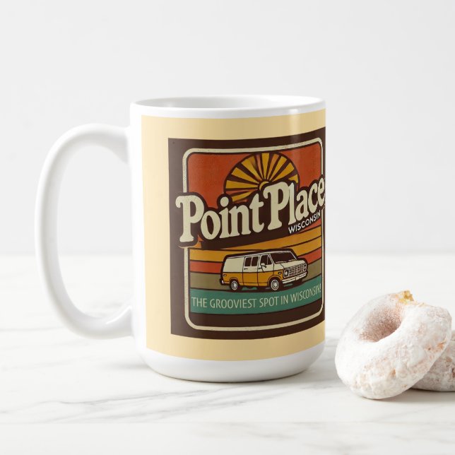 Point Place Wisconsin Coffee Mug (With Donut)