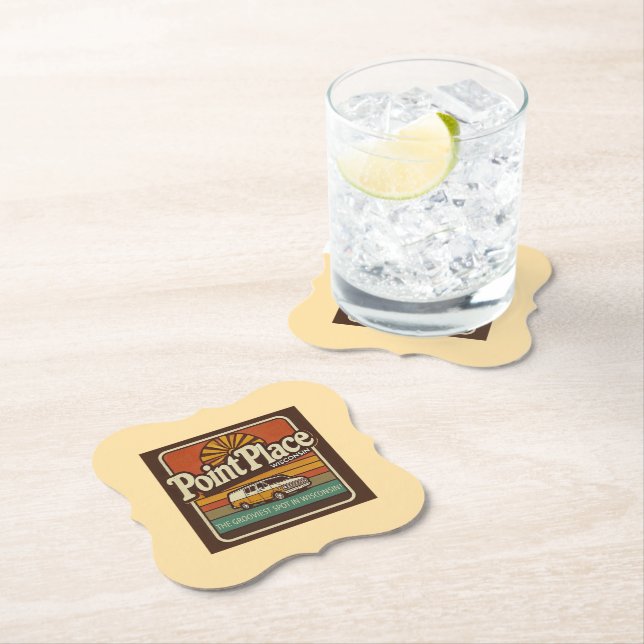 Point Place Wisconsin Paper Coaster (Insitu)