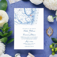 Point Pleasant New Jersey Map Elegant Navy Wedding