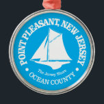 Point Pleasant NJ (sloop) Metal Ornament<br><div class="desc">Point Pleasant,  New Jersey.</div>