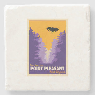 Point Pleasant Tourism Postcard Classic  Stone Coaster