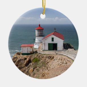 Point Reyes Lighthouse, Marin County, California Ceramic Ornament