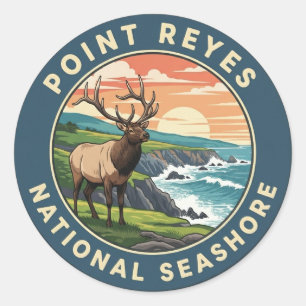 Point Reyes National Seashore California Magnet Classic Round Sticker