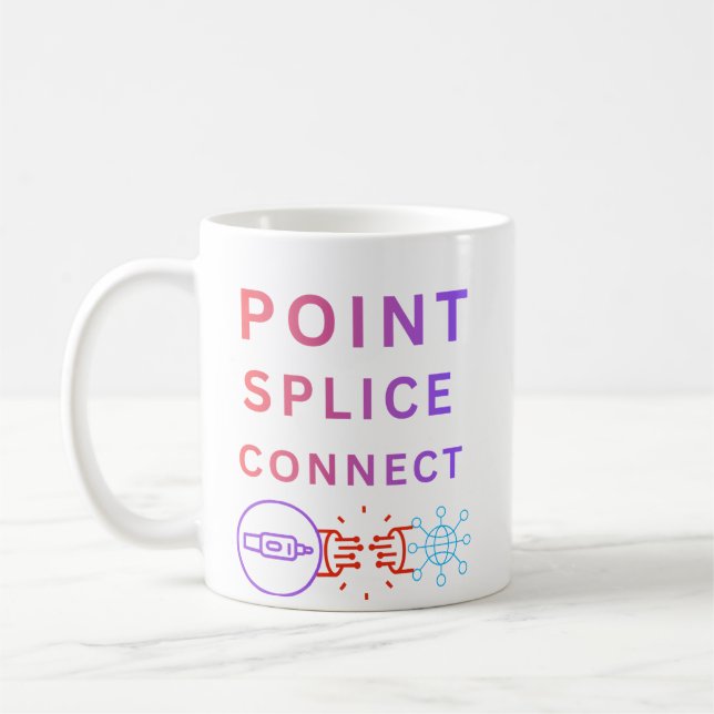 Point, Splice, Connect Coffee Mug (Left)