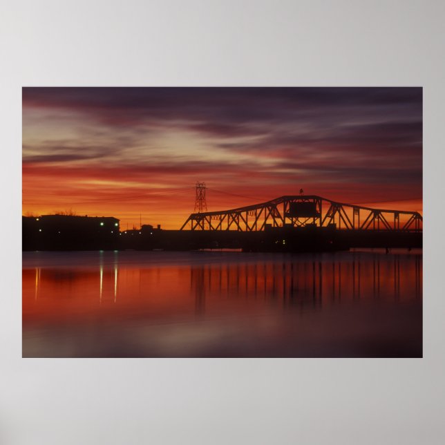 Point Street Bridge Sunrise Poster (Front)