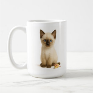 Point Taken – Siamese Kitten with Toy Mouse Coffee Mug