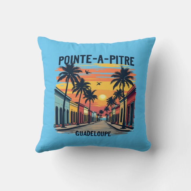 Pointe-à-Pitre Guadeloupe Cushion (Back)
