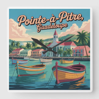 Pointe-à-Pitre, Guadeloupe Square Wall Clock