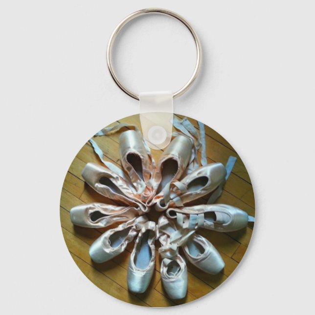 Pointe Ballet Shoes Keychain (Front)