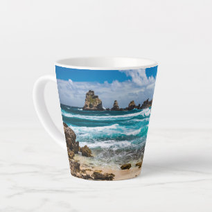 Pointe des Chateaux, Grande-Terre, Guadeloupe Latte Mug