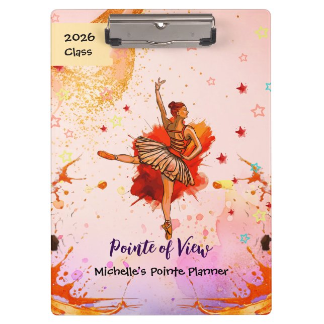 Pointe of View – Custom Ballet  Clipboard (Front)