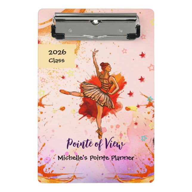Pointe of View – Custom Ballet  Mini Clipboard (Front)