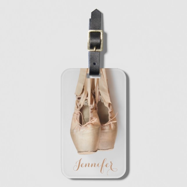 Pointe Shoes Luggage Tag (Front Vertical)