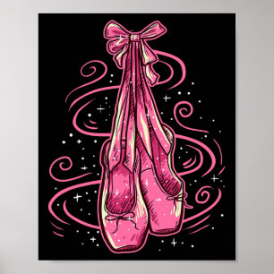Pointe Shoes Toe Dancing Ballerina Ballet Shoes Poster