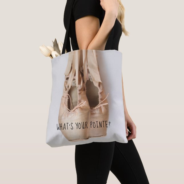 Pointe Shoes Tote Bag (Close Up)